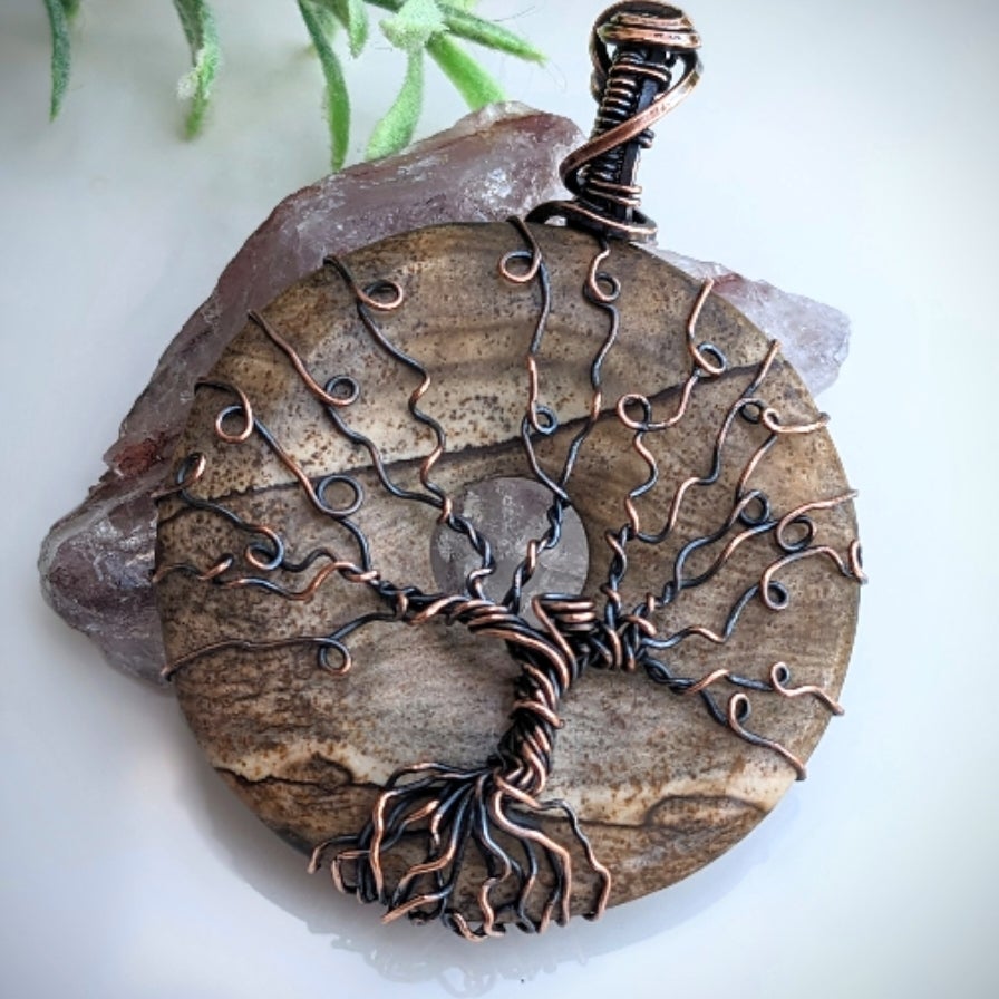 Landscape Jasper Donut Tree Of Life | Artfully Twisted artisan jewelry